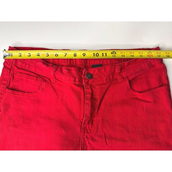 5ive Womens Red Capri Pants Size 16 Cotton-Polyester Blend - Picture 8 of 8